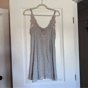 Johnny Was Lace Trim Eyelet Dress, S